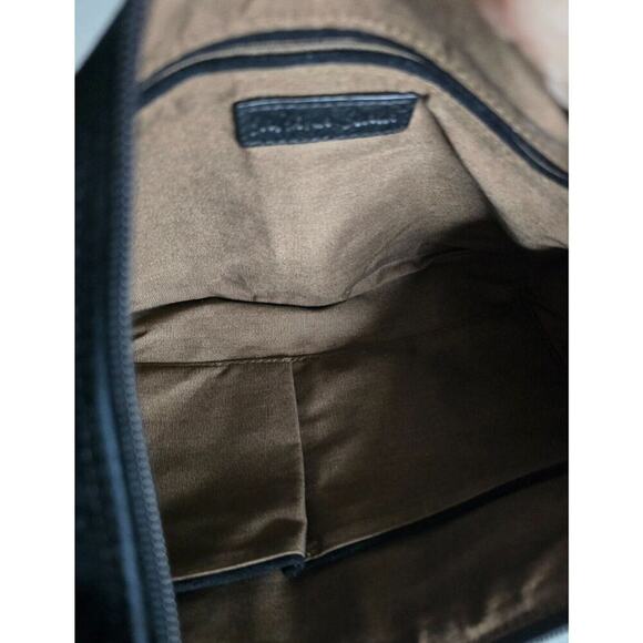 Sabrina Scala Black Suede with "Stained Glass" Leather Flap Hobo Shoulder Bag - Picture 8 of 10